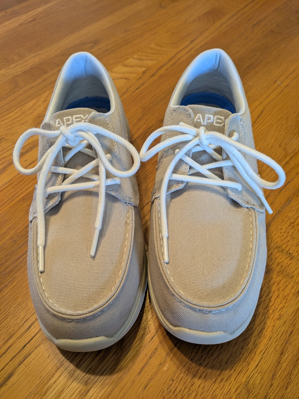 Apex Men's X2220 Beige Canvas Moc Toe Shoes